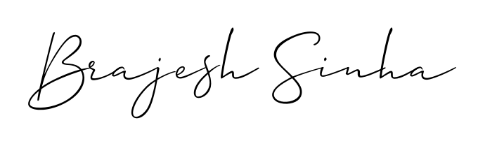 The Allison_Script typeface gives name Brajesh Sinha a refined look. Suitable for certificates, diplomas, and official verification. Brajesh Sinha signature style 2 images and pictures png