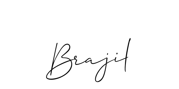 if you are searching for the best signature style for your name Brajil. so please give up your signature search. here we have designed multiple signature styles  using Allison_Script. Brajil signature style 2 images and pictures png