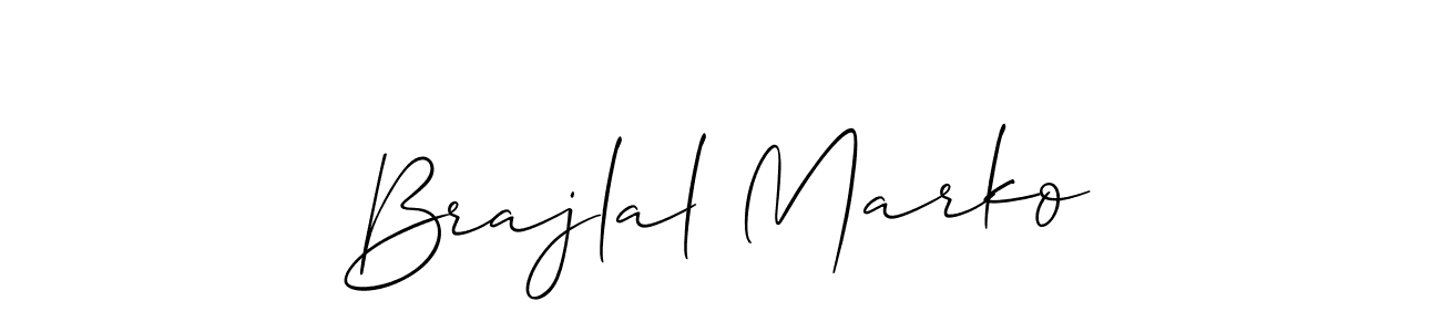 How to Draw Brajlal Marko signature style? Allison_Script is a latest design signature styles for name Brajlal Marko. Brajlal Marko signature style 2 images and pictures png