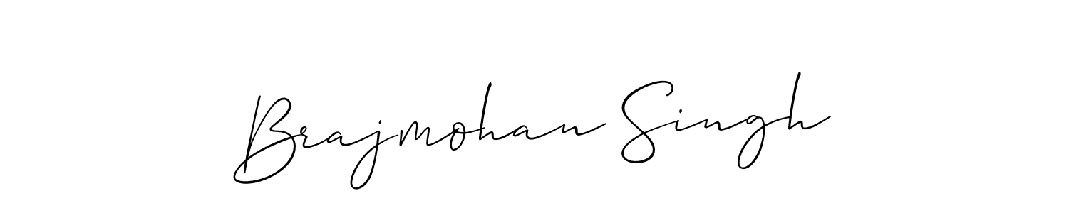 How to make Brajmohan Singh name signature. Use Allison_Script style for creating short signs online. This is the latest handwritten sign. Brajmohan Singh signature style 2 images and pictures png