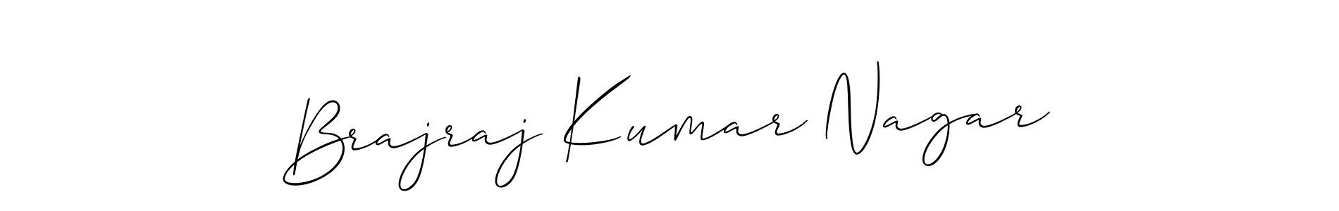 Also You can easily find your signature by using the search form. We will create Brajraj Kumar Nagar name handwritten signature images for you free of cost using Allison_Script sign style. Brajraj Kumar Nagar signature style 2 images and pictures png