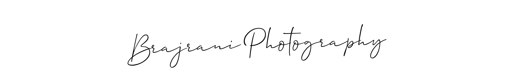 How to make Brajrani Photography signature? Allison_Script is a professional autograph style. Create handwritten signature for Brajrani Photography name. Brajrani Photography signature style 2 images and pictures png