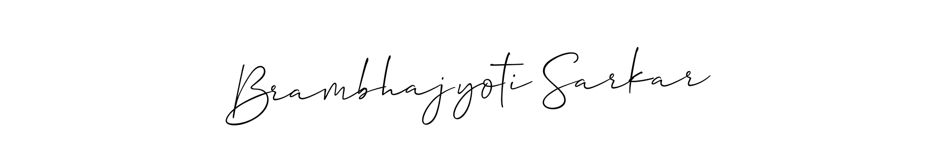 Also we have Brambhajyoti Sarkar name is the best signature style. Create professional handwritten signature collection using Allison_Script autograph style. Brambhajyoti Sarkar signature style 2 images and pictures png