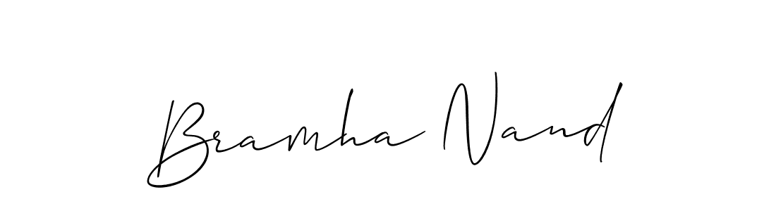 It looks lik you need a new signature style for name Bramha Nand. Design unique handwritten (Allison_Script) signature with our free signature maker in just a few clicks. Bramha Nand signature style 2 images and pictures png