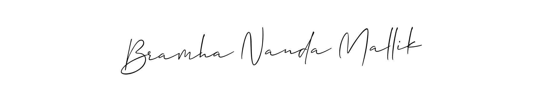 Also You can easily find your signature by using the search form. We will create Bramha Nanda Mallik name handwritten signature images for you free of cost using Allison_Script sign style. Bramha Nanda Mallik signature style 2 images and pictures png