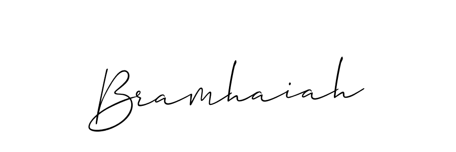 Also You can easily find your signature by using the search form. We will create Bramhaiah name handwritten signature images for you free of cost using Allison_Script sign style. Bramhaiah signature style 2 images and pictures png