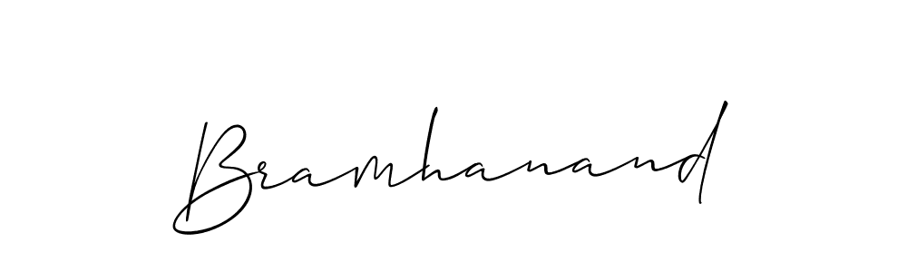 How to make Bramhanand signature? Allison_Script is a professional autograph style. Create handwritten signature for Bramhanand name. Bramhanand signature style 2 images and pictures png