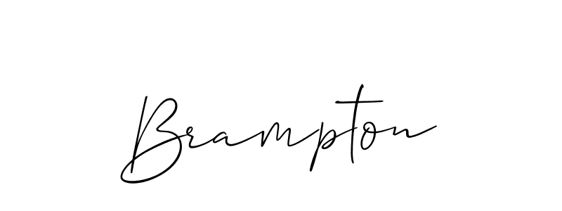 Design your own signature with our free online signature maker. With this signature software, you can create a handwritten (Allison_Script) signature for name Brampton. Brampton signature style 2 images and pictures png