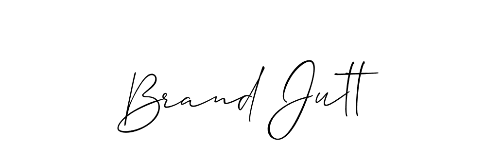 How to make Brand Jutt name signature. Use Allison_Script style for creating short signs online. This is the latest handwritten sign. Brand Jutt signature style 2 images and pictures png