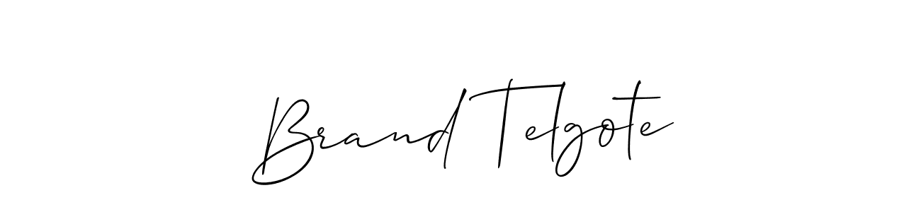 Use a signature maker to create a handwritten signature online. With this signature software, you can design (Allison_Script) your own signature for name Brand Telgote. Brand Telgote signature style 2 images and pictures png