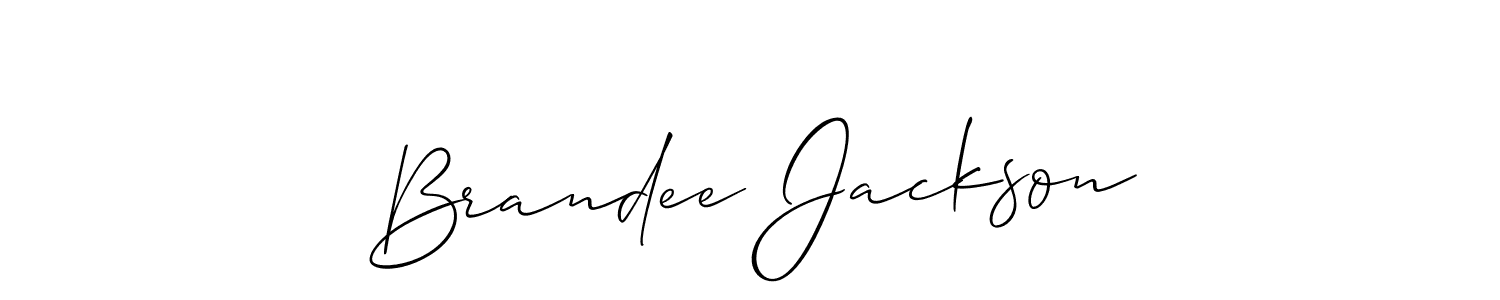 Brandee Jackson stylish signature style. Best Handwritten Sign (Allison_Script) for my name. Handwritten Signature Collection Ideas for my name Brandee Jackson. Brandee Jackson signature style 2 images and pictures png