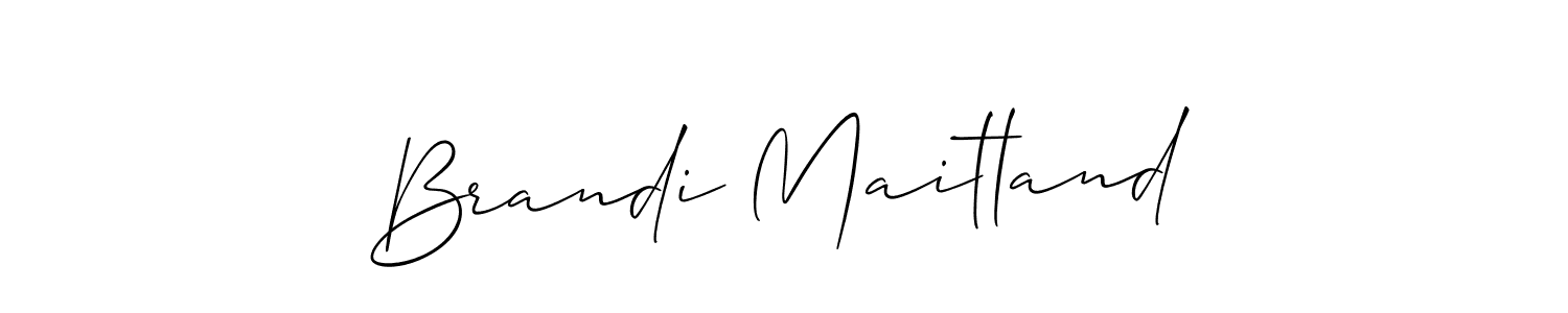 How to make Brandi Maitland name signature. Use Allison_Script style for creating short signs online. This is the latest handwritten sign. Brandi Maitland signature style 2 images and pictures png
