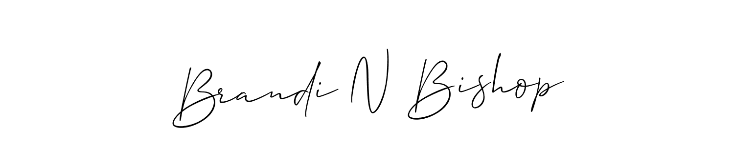 Design your own signature with our free online signature maker. With this signature software, you can create a handwritten (Allison_Script) signature for name Brandi N Bishop. Brandi N Bishop signature style 2 images and pictures png