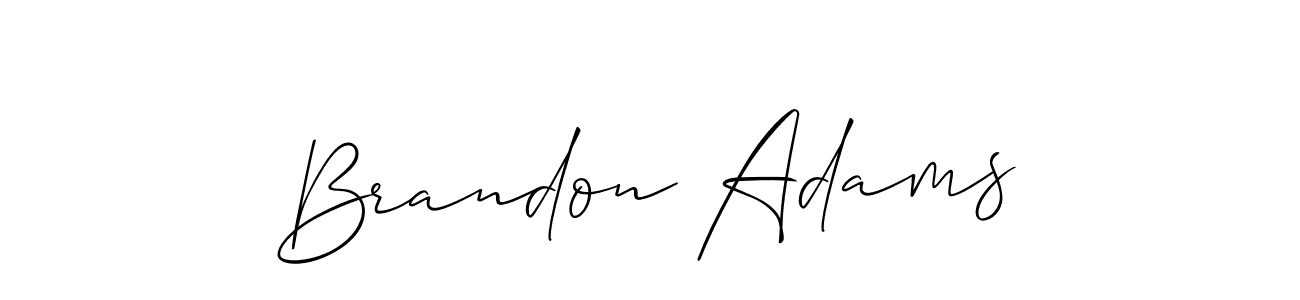 How to make Brandon Adams name signature. Use Allison_Script style for creating short signs online. This is the latest handwritten sign. Brandon Adams signature style 2 images and pictures png