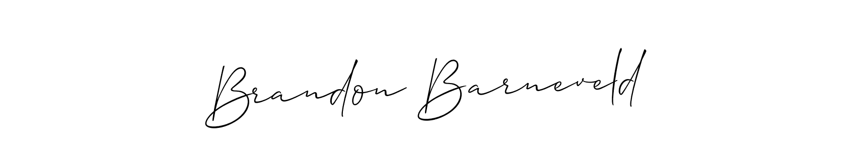 Use a signature maker to create a handwritten signature online. With this signature software, you can design (Allison_Script) your own signature for name Brandon Barneveld. Brandon Barneveld signature style 2 images and pictures png