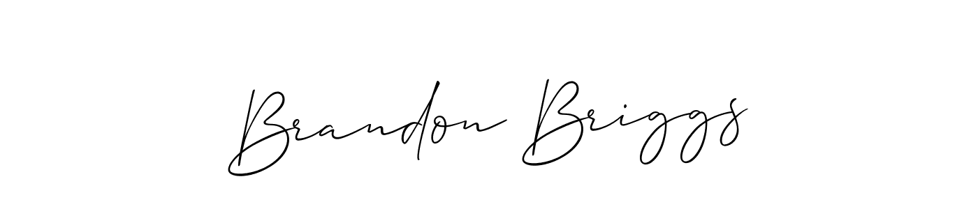 Make a beautiful signature design for name Brandon Briggs. With this signature (Allison_Script) style, you can create a handwritten signature for free. Brandon Briggs signature style 2 images and pictures png