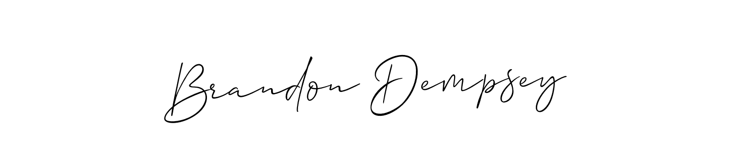 Make a beautiful signature design for name Brandon Dempsey. With this signature (Allison_Script) style, you can create a handwritten signature for free. Brandon Dempsey signature style 2 images and pictures png