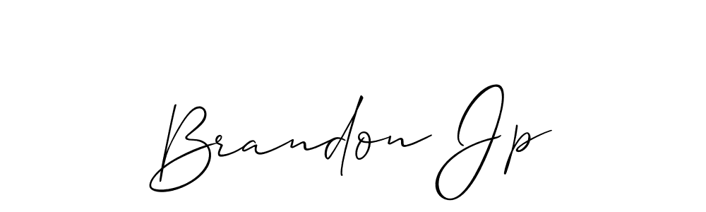 Use a signature maker to create a handwritten signature online. With this signature software, you can design (Allison_Script) your own signature for name Brandon Jp. Brandon Jp signature style 2 images and pictures png