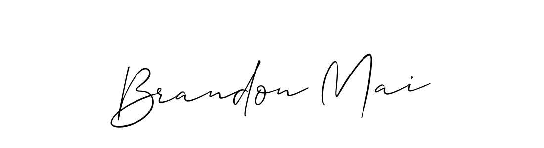 You should practise on your own different ways (Allison_Script) to write your name (Brandon Mai) in signature. don't let someone else do it for you. Brandon Mai signature style 2 images and pictures png