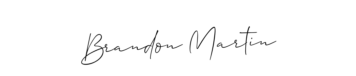 Brandon Martin stylish signature style. Best Handwritten Sign (Allison_Script) for my name. Handwritten Signature Collection Ideas for my name Brandon Martin. Brandon Martin signature style 2 images and pictures png