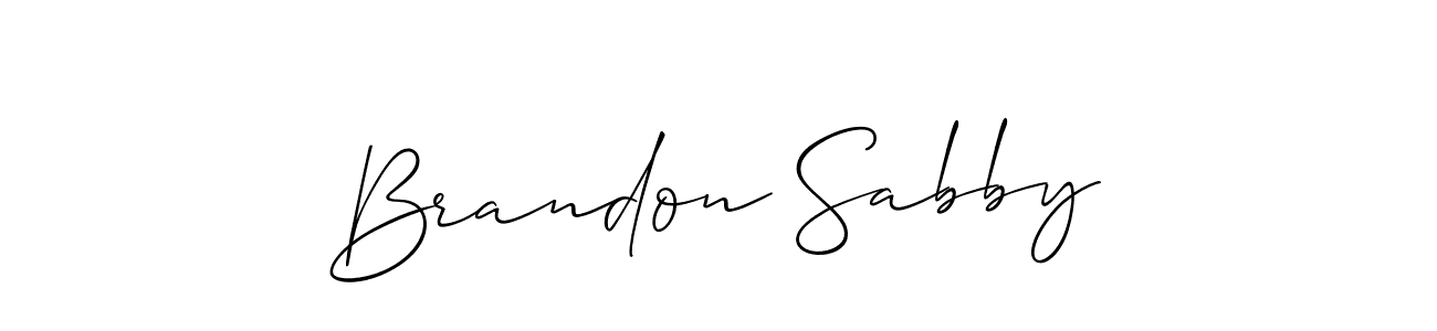 Brandon Sabby stylish signature style. Best Handwritten Sign (Allison_Script) for my name. Handwritten Signature Collection Ideas for my name Brandon Sabby. Brandon Sabby signature style 2 images and pictures png