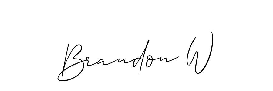 Design your own signature with our free online signature maker. With this signature software, you can create a handwritten (Allison_Script) signature for name Brandon W. Brandon W signature style 2 images and pictures png