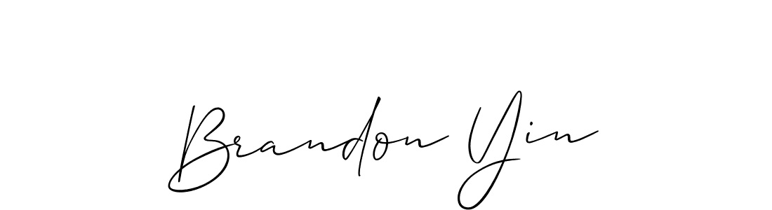 Create a beautiful signature design for name Brandon Yin. With this signature (Allison_Script) fonts, you can make a handwritten signature for free. Brandon Yin signature style 2 images and pictures png