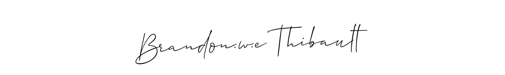 The best way (Allison_Script) to make a short signature is to pick only two or three words in your name. The name Brandon.w.e Thibault include a total of six letters. For converting this name. Brandon.w.e Thibault signature style 2 images and pictures png