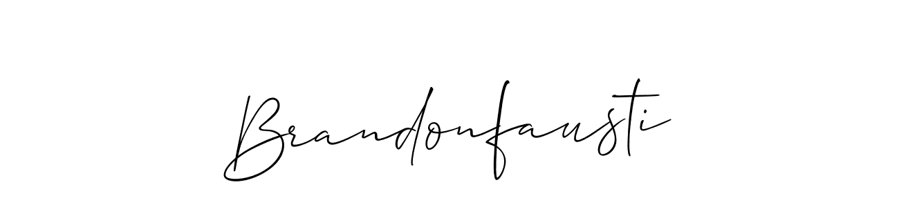 Use a signature maker to create a handwritten signature online. With this signature software, you can design (Allison_Script) your own signature for name Brandonfausti. Brandonfausti signature style 2 images and pictures png