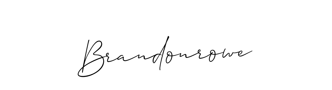 The best way (Allison_Script) to make a short signature is to pick only two or three words in your name. The name Brandonrowe include a total of six letters. For converting this name. Brandonrowe signature style 2 images and pictures png