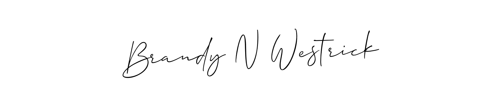 Similarly Allison_Script is the best handwritten signature design. Signature creator online .You can use it as an online autograph creator for name Brandy N Westrick. Brandy N Westrick signature style 2 images and pictures png