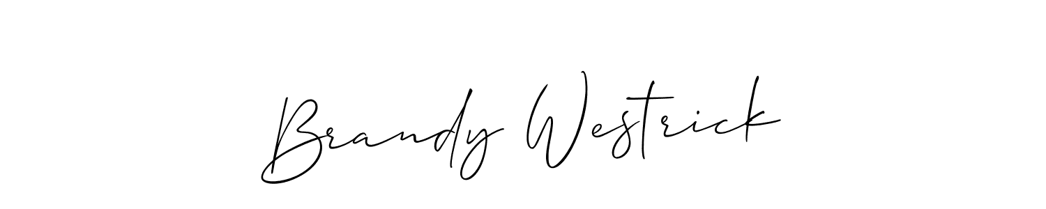 Brandy Westrick stylish signature style. Best Handwritten Sign (Allison_Script) for my name. Handwritten Signature Collection Ideas for my name Brandy Westrick. Brandy Westrick signature style 2 images and pictures png