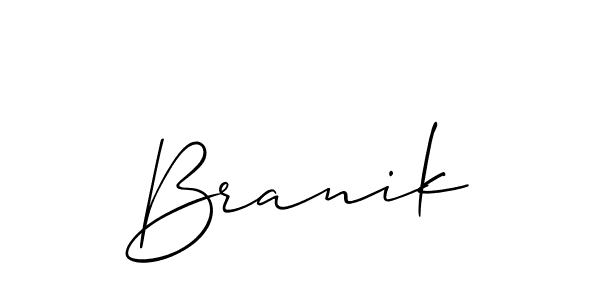 It looks lik you need a new signature style for name Branik. Design unique handwritten (Allison_Script) signature with our free signature maker in just a few clicks. Branik signature style 2 images and pictures png