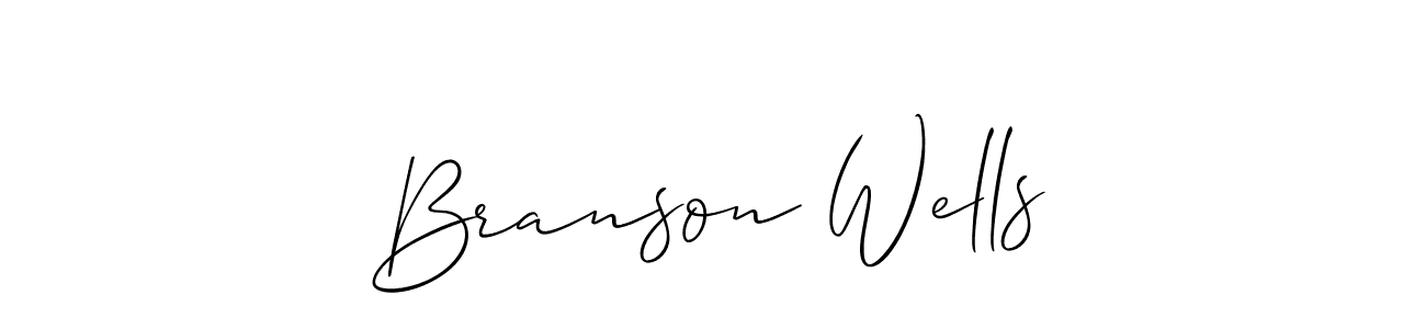 Make a beautiful signature design for name Branson Wells. With this signature (Allison_Script) style, you can create a handwritten signature for free. Branson Wells signature style 2 images and pictures png