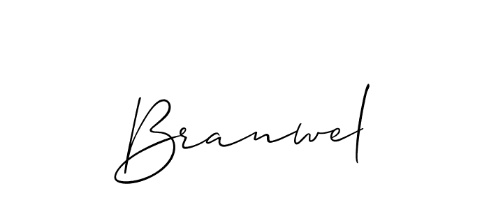 Use a signature maker to create a handwritten signature online. With this signature software, you can design (Allison_Script) your own signature for name Branwel. Branwel signature style 2 images and pictures png