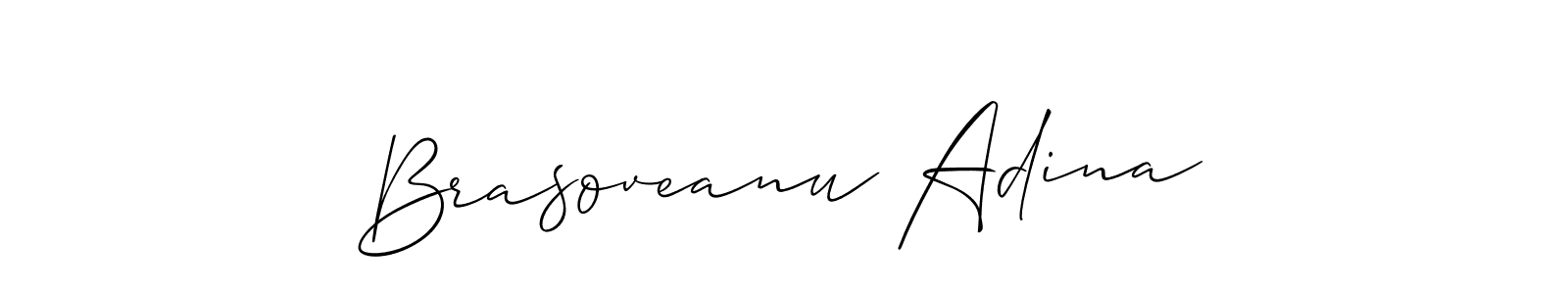Allison_Script is a professional signature style that is perfect for those who want to add a touch of class to their signature. It is also a great choice for those who want to make their signature more unique. Get Brasoveanu Adina name to fancy signature for free. Brasoveanu Adina signature style 2 images and pictures png