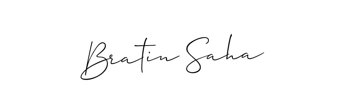 You should practise on your own different ways (Allison_Script) to write your name (Bratin Saha) in signature. don't let someone else do it for you. Bratin Saha signature style 2 images and pictures png