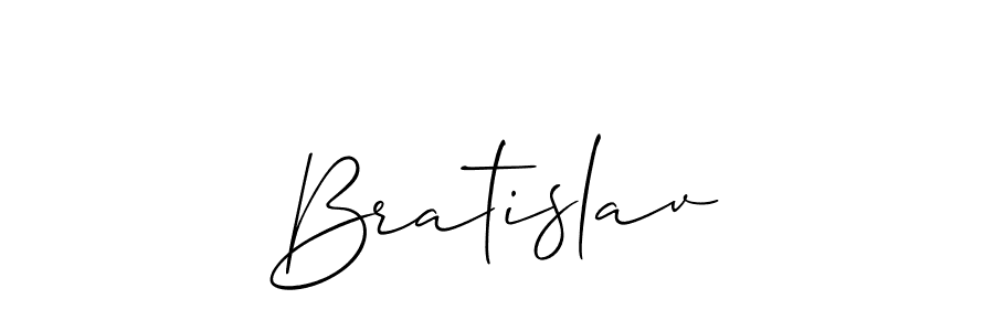 Design your own signature with our free online signature maker. With this signature software, you can create a handwritten (Allison_Script) signature for name Bratislav. Bratislav signature style 2 images and pictures png