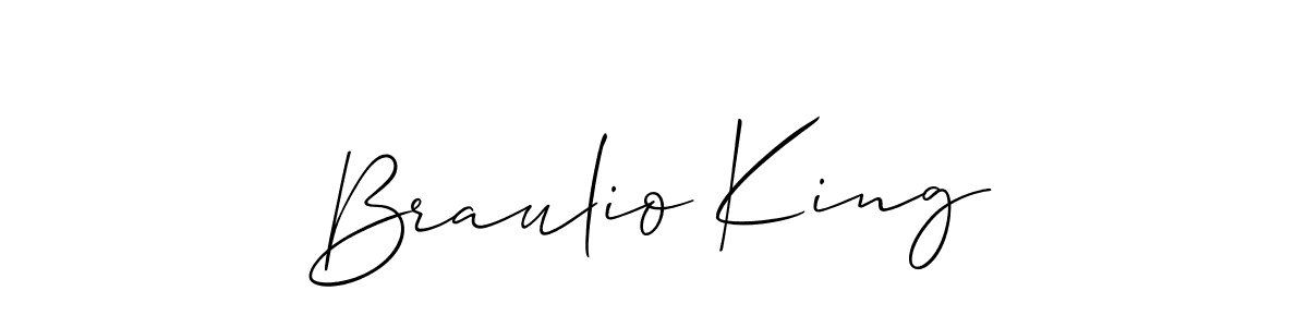 How to make Braulio King signature? Allison_Script is a professional autograph style. Create handwritten signature for Braulio King name. Braulio King signature style 2 images and pictures png