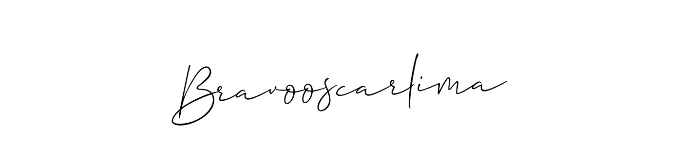 The best way (Allison_Script) to make a short signature is to pick only two or three words in your name. The name Bravooscarlima include a total of six letters. For converting this name. Bravooscarlima signature style 2 images and pictures png