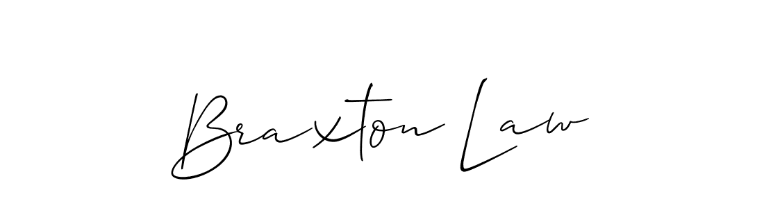 Design your own signature with our free online signature maker. With this signature software, you can create a handwritten (Allison_Script) signature for name Braxton Law. Braxton Law signature style 2 images and pictures png