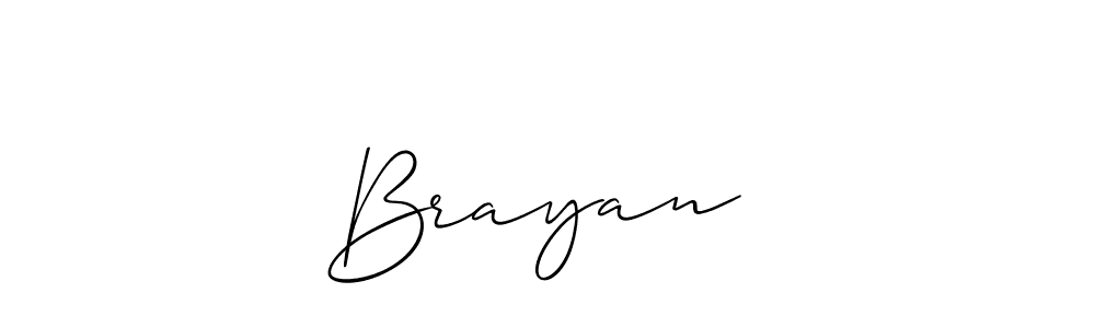 Make a beautiful signature design for name Brayan ♡. With this signature (Allison_Script) style, you can create a handwritten signature for free. Brayan ♡ signature style 2 images and pictures png