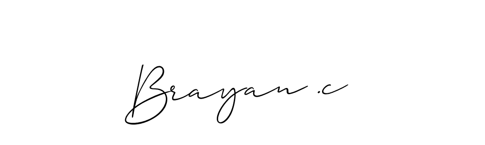 How to make Brayan .c  signature? Allison_Script is a professional autograph style. Create handwritten signature for Brayan .c  name. Brayan .c  signature style 2 images and pictures png