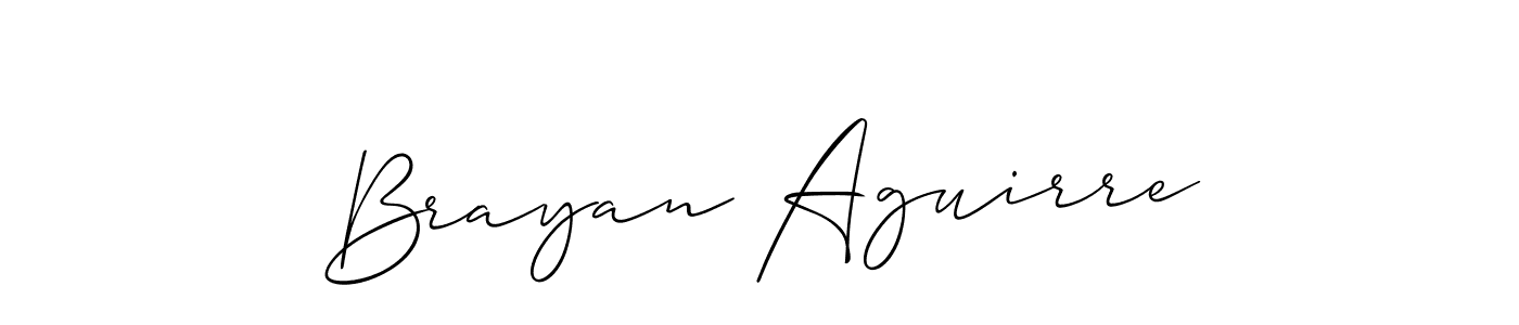 Also we have Brayan Aguirre name is the best signature style. Create professional handwritten signature collection using Allison_Script autograph style. Brayan Aguirre signature style 2 images and pictures png