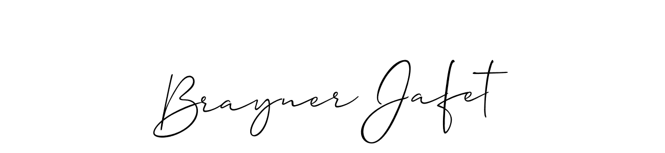 Create a beautiful signature design for name Brayner Jafet. With this signature (Allison_Script) fonts, you can make a handwritten signature for free. Brayner Jafet signature style 2 images and pictures png