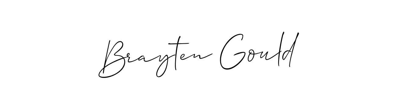 You should practise on your own different ways (Allison_Script) to write your name (Brayten Gould) in signature. don't let someone else do it for you. Brayten Gould signature style 2 images and pictures png