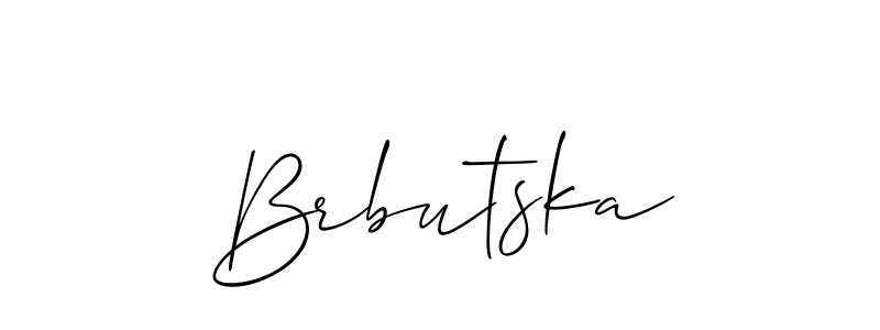 How to make Brbutska name signature. Use Allison_Script style for creating short signs online. This is the latest handwritten sign. Brbutska signature style 2 images and pictures png