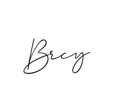Design your own signature with our free online signature maker. With this signature software, you can create a handwritten (Allison_Script) signature for name Brcy. Brcy signature style 2 images and pictures png