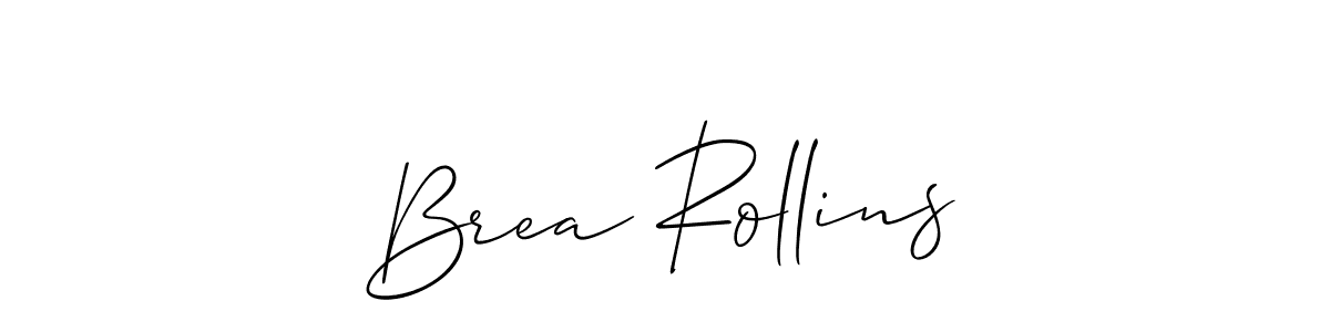 Similarly Allison_Script is the best handwritten signature design. Signature creator online .You can use it as an online autograph creator for name Brea Rollins. Brea Rollins signature style 2 images and pictures png