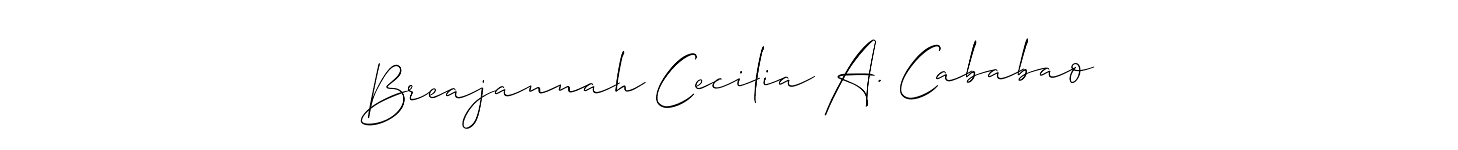 Best and Professional Signature Style for Breajannah Cecilia A. Cababao. Allison_Script Best Signature Style Collection. Breajannah Cecilia A. Cababao signature style 2 images and pictures png